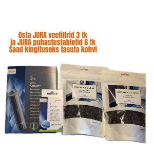 JURA Claris Smart+ ja puhastustabletid 6 tk + tasuta kohvi